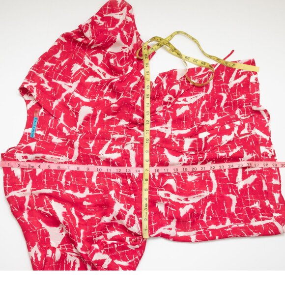 Alice Olivia Silk Kimono Swim Coverup Abstract Pool Beach Pink White Size Small - Picture 5 of 6